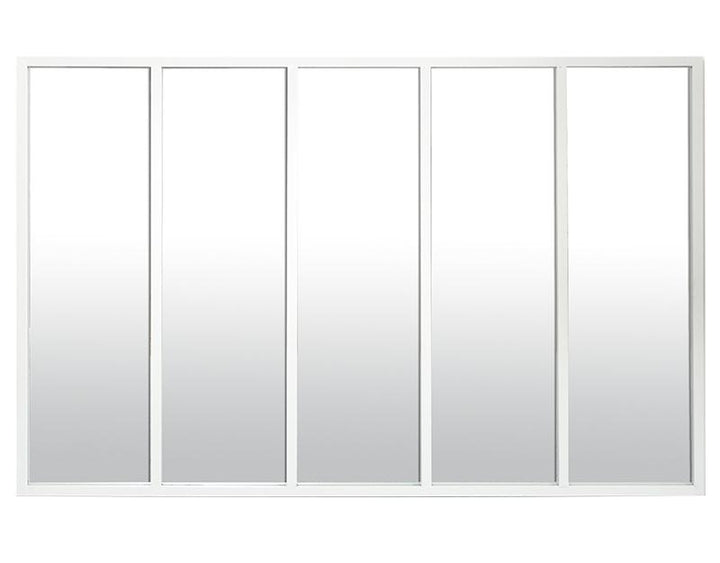 Photo n°1 du produit Miroir jardin 5 bandes métal blanc 140 x 90 cm-GP597BT137-0