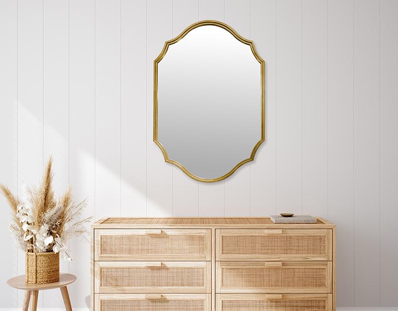 Photo n°2 du produit Miroir métal doré 60x90cm-GP245T90-0
