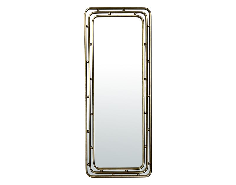 Photo n°1 du produit Miroir métal doré arrondi 50x120cm-GP240T120-0