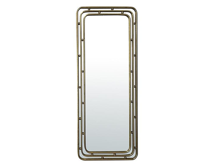 Photo n°1 du produit Miroir métal doré arrondi 50x120cm-GP240T120-0