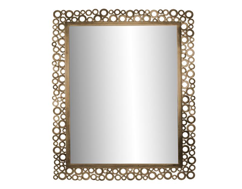 Photo n°1 du produit Miroir métal doré bulles 98.5x78cm-GP734T98-0