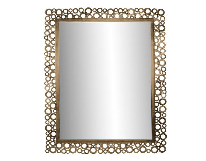 Photo n°1 du produit Miroir métal doré bulles 98.5x78cm-GP734T98-0