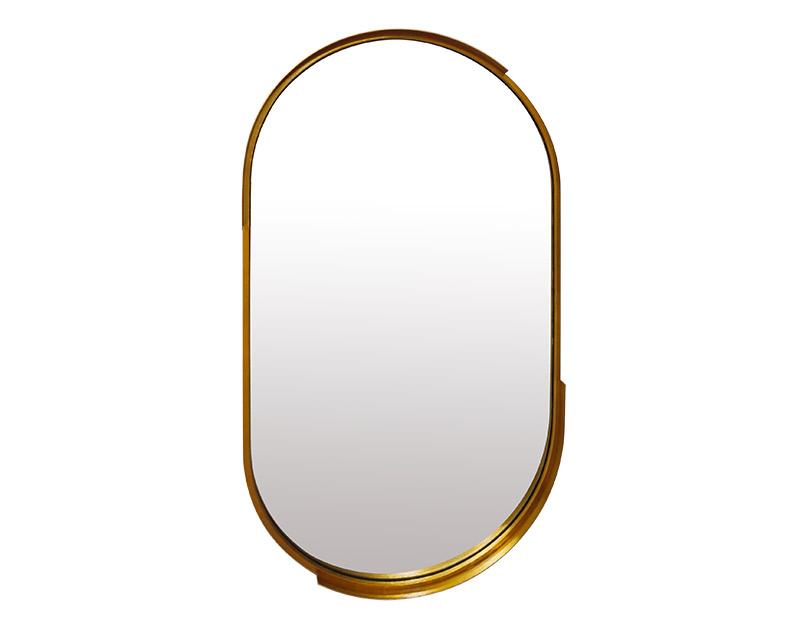 Photo n°1 du produit Miroir oblong design en métal doré 50x90cm-GP913T90-0