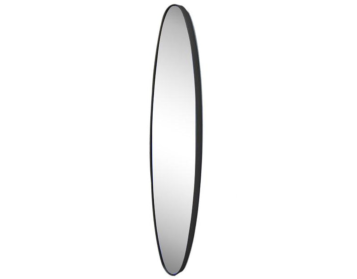 Photo n°2 du produit Miroir ovale aux bords fins noir 24x118cm-GO419NT118-0