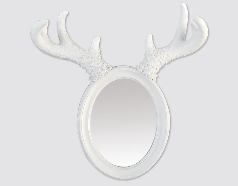 Photo n°1 du produit Miroir ovale à cornes d'élan 35,5x36cm-GO549ET00-0