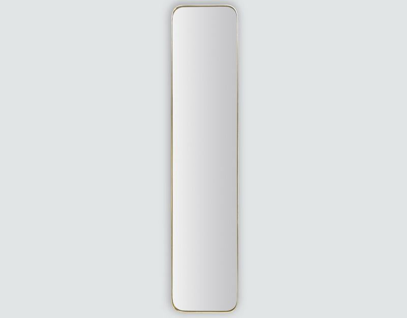Photo n°1 du produit Miroir rectangulaire aux bords fins doré 30x140cm-GP419T143-0