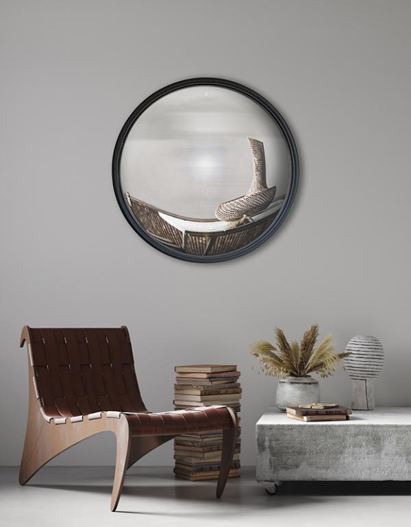 Photo n°2 du produit Miroir rond convexe bords fins 60 cm-GR569NC60-0