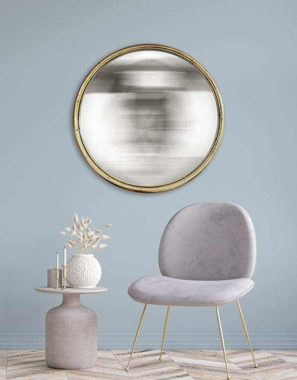 Photo n°2 du produit Miroir rond convexe bords fins 80 cm-GR569C80-0