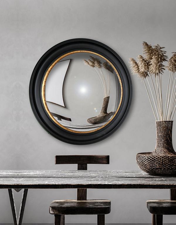 Photo n°3 du produit Miroir rond convexe noir 100x100cm-GR202C100-0