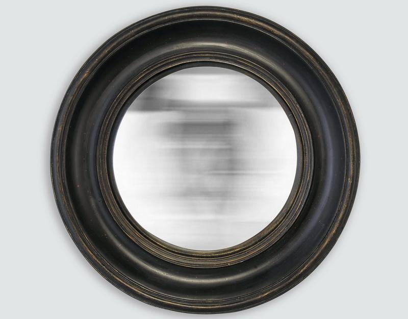 Photo n°1 du produit Miroir rond convexe noir 26x26cm-GR103C20-0