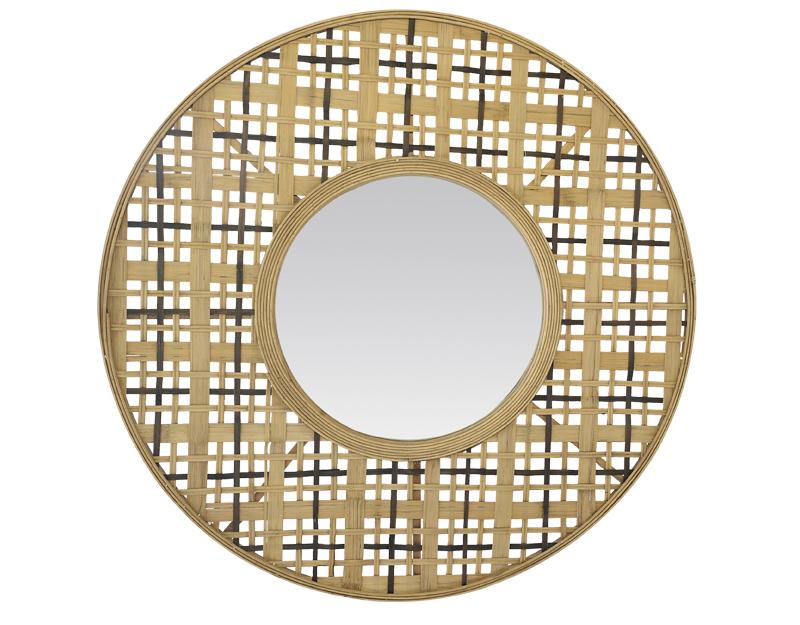 Photo n°1 du produit Miroir rond en bambou 80cm-GR563C80-0