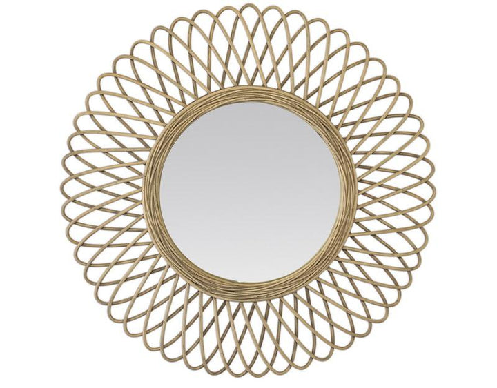 Photo n°1 du produit Miroir rond en rotin naturel 58cm-GR430C58-0