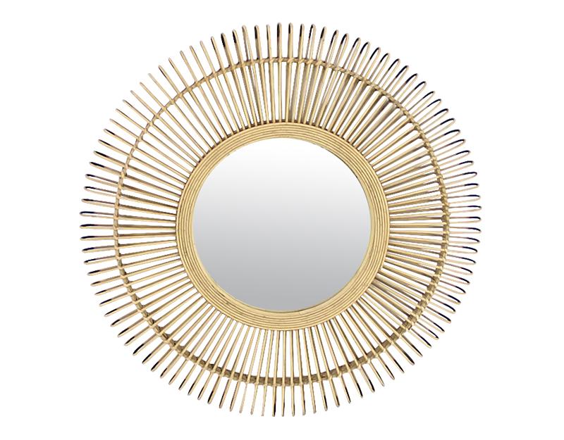 Photo n°1 du produit Miroir rond en rotin naturel 64cm-GR436C64-0