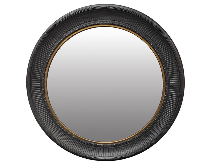 Photo n°1 du produit Miroir rond noir et doré 60cm int et 77.5cm ext-GR264C77-0