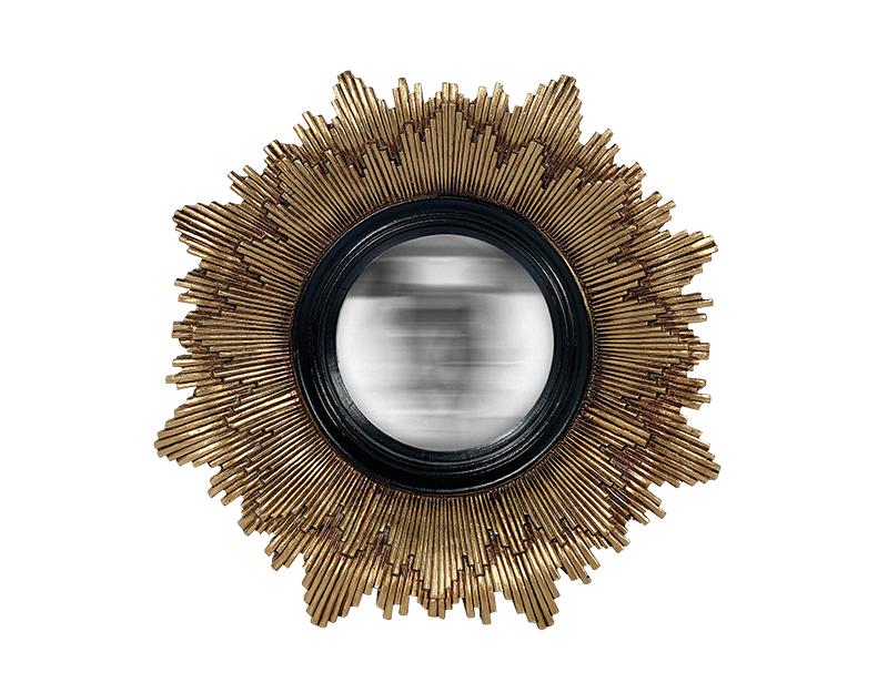 Photo n°1 du produit Miroir soleil convexe doré 20cm-GR214C20-0