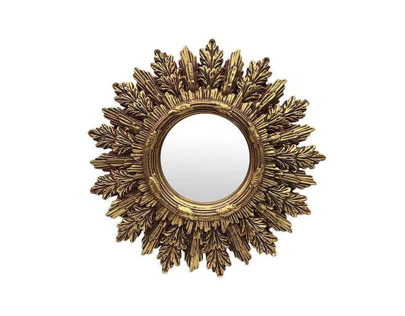 Photo n°1 du produit Miroir soleil doré 21,5cm-GR711C21-0