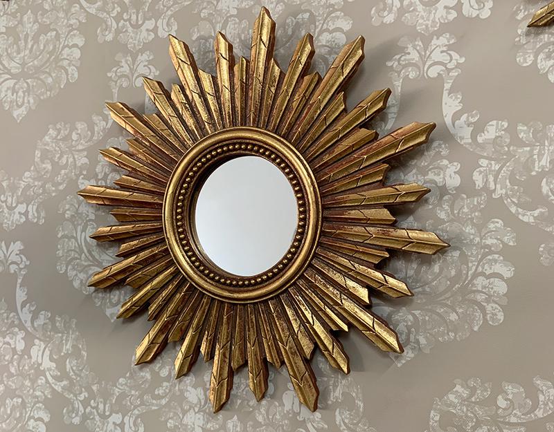 Photo n°3 du produit Miroir soleil doré 30cm-GR717C30-0