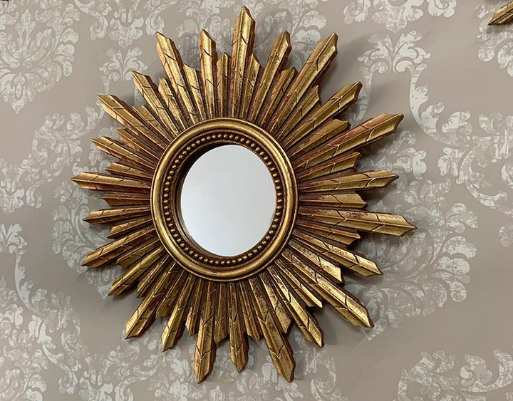 Photo n°3 du produit Miroir soleil doré 30cm-GR717C30-0