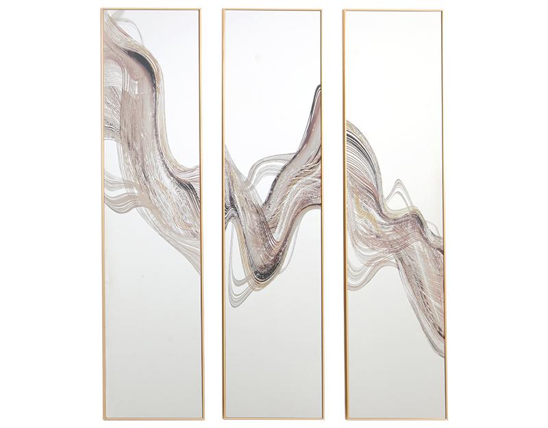 Photo n°1 du produit Miroir triptyque imprimé design 30x120cm-GP261TTT-0