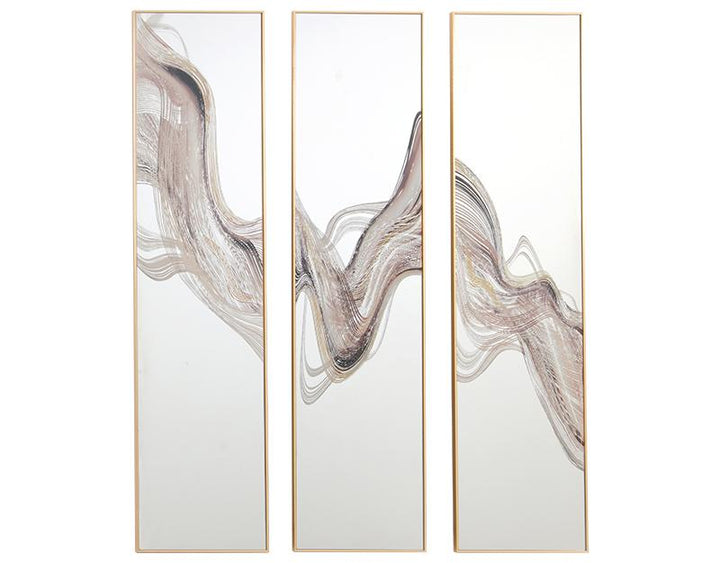 Photo n°1 du produit Miroir triptyque imprimé design 30x120cm-GP261TTT-0