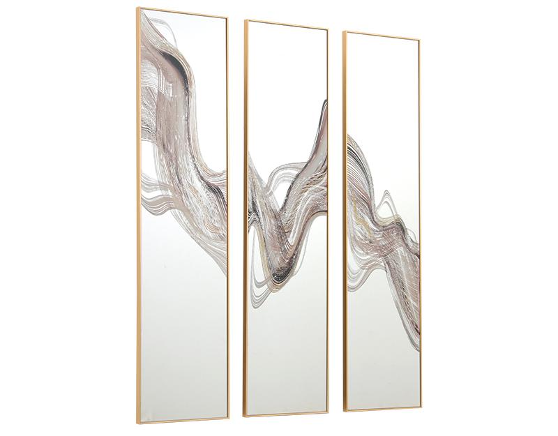 Photo n°2 du produit Miroir triptyque imprimé design 30x120cm-GP261TTT-0