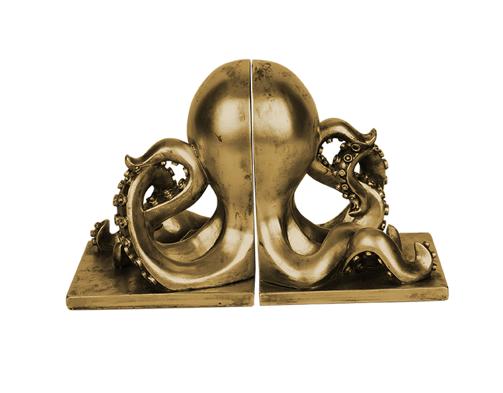 Photo n°1 du produit Serre livres pieuvre noir doré 25x11x15cm-SL215TTT-0