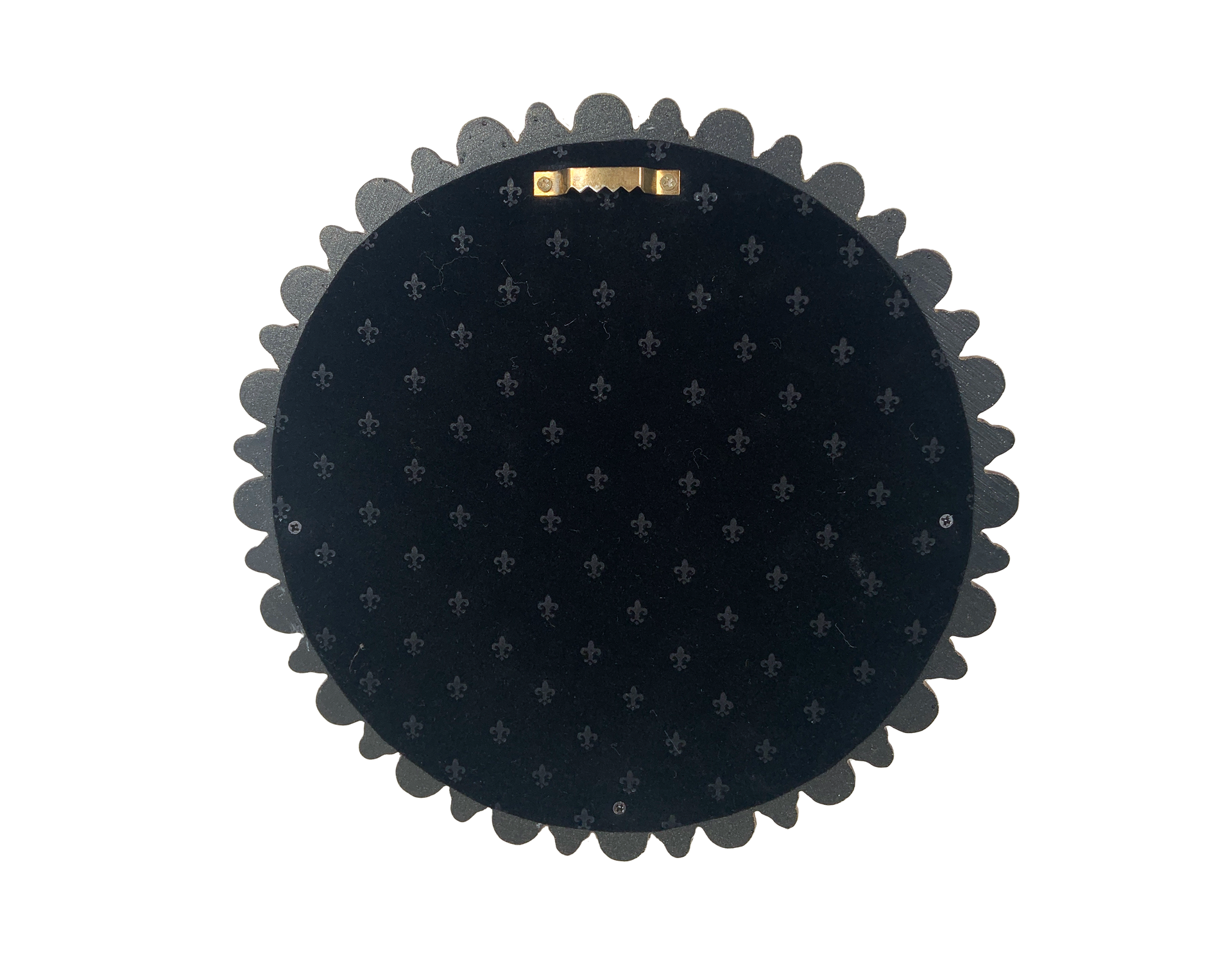 Miroir convexe plumes doré 35cm