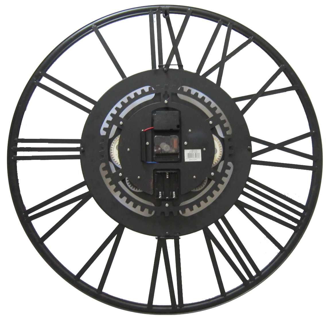 Clock with openwork mechanisms in copper metal 70cm