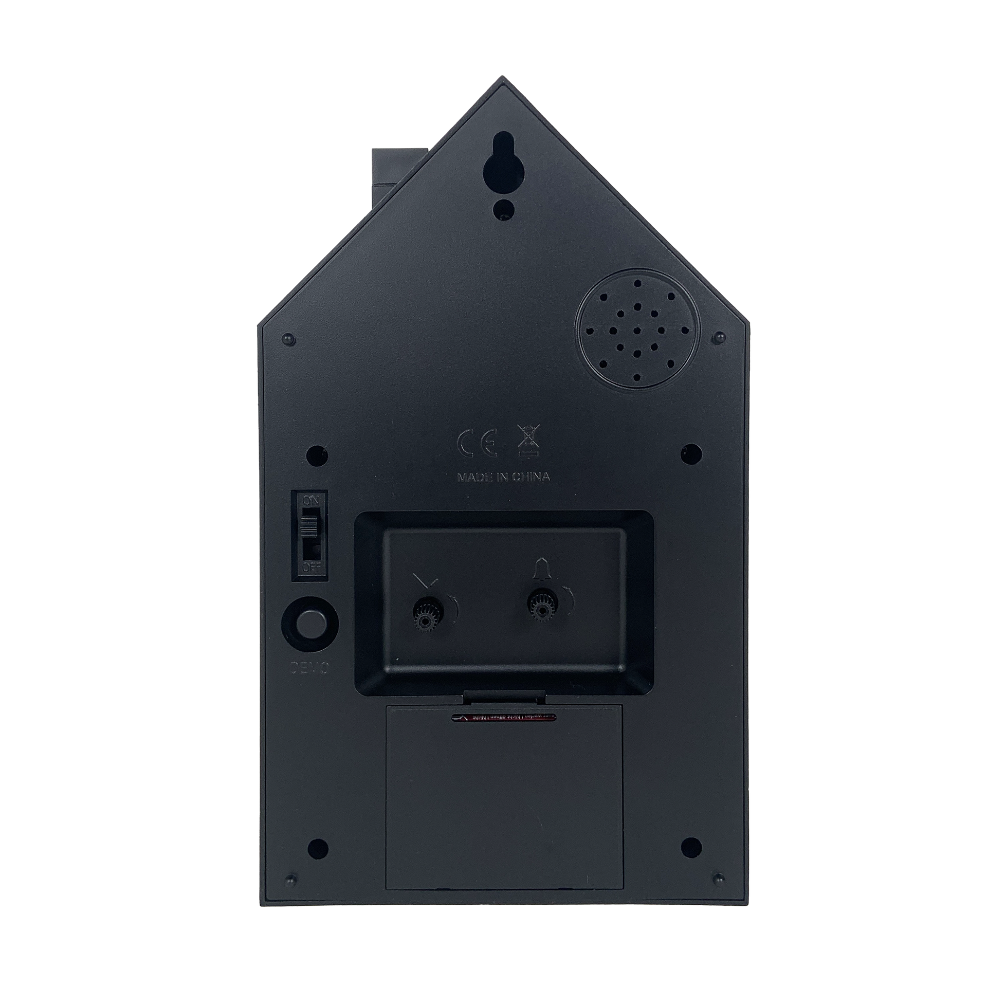 Réveil coucou maison noir 12.5x6.5x21.5cm