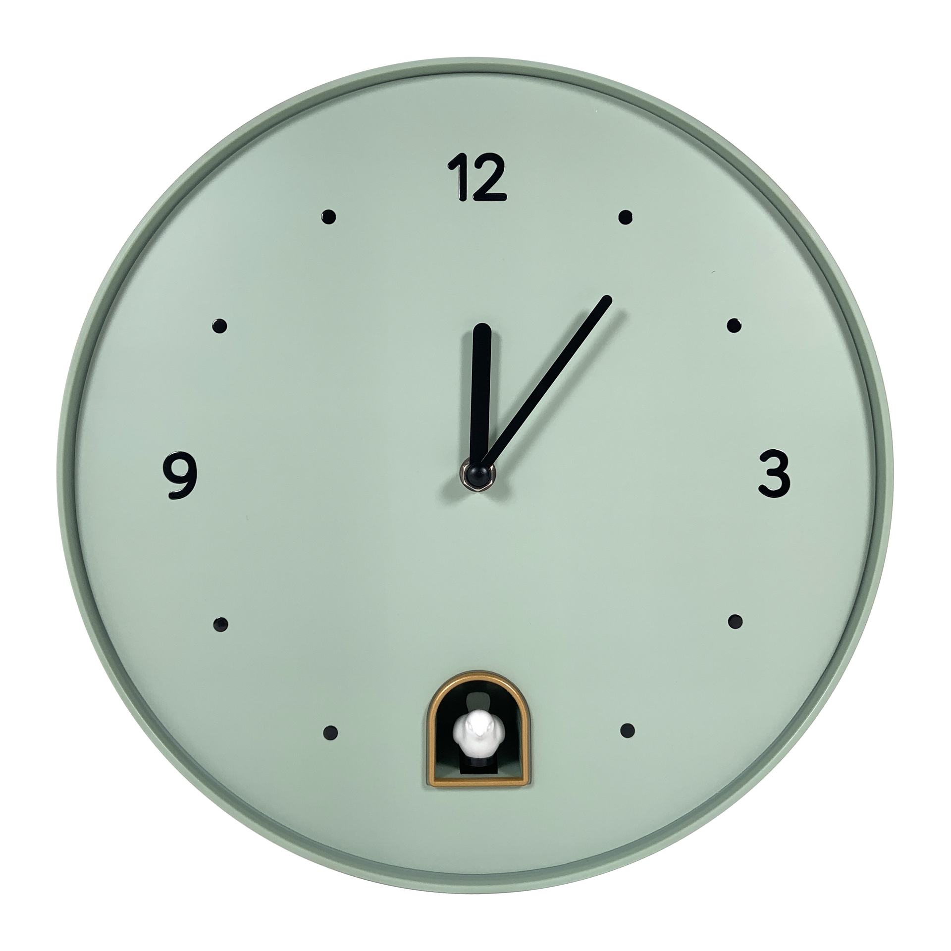 Horloge coucou rond vert 30cm