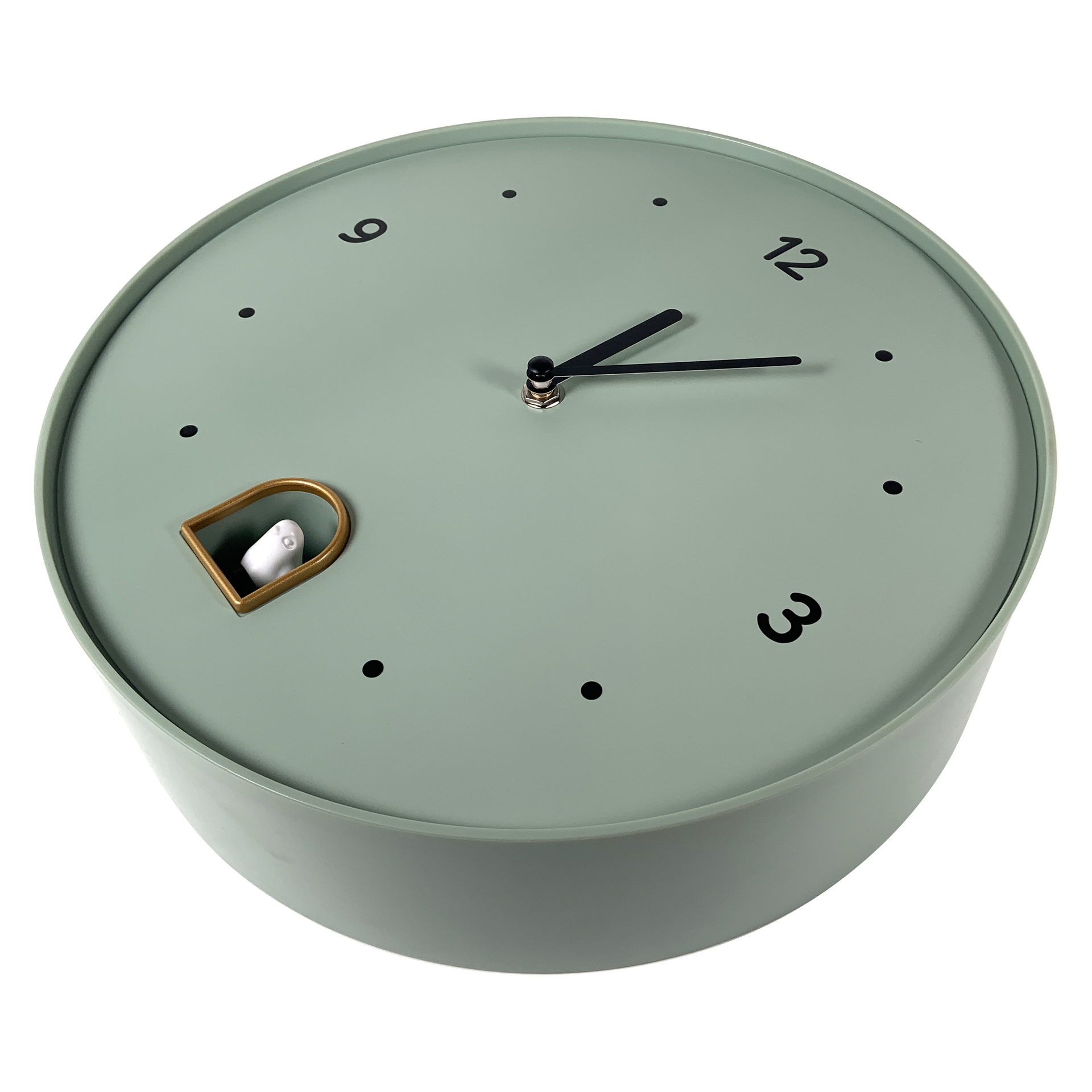 Horloge coucou rond vert 30cm