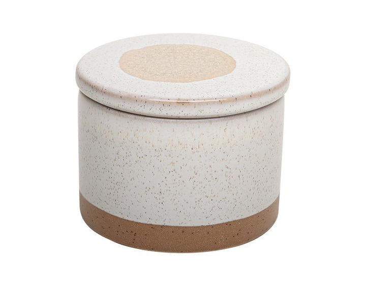 Photo n°1 du produit Boite céramique blanc écru 12.2x9.5cm-639BBTE-0