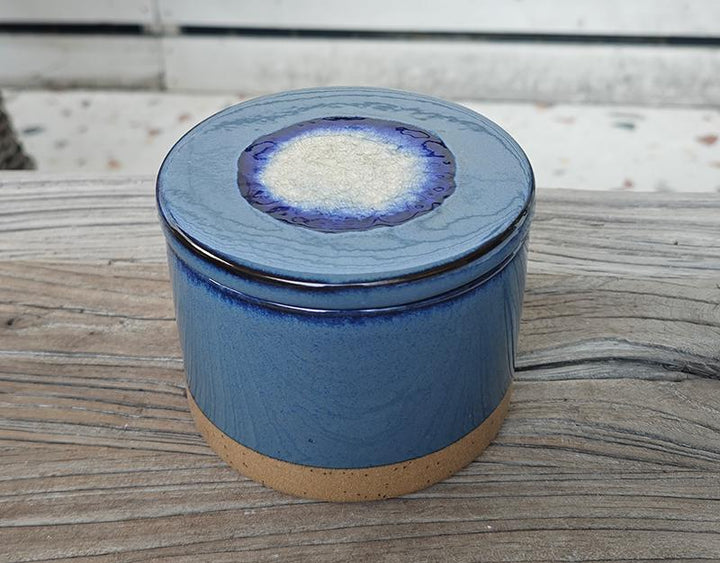 Photo n°2 du produit Boite céramique bleu 12.2x9.5cm-639BTE-0