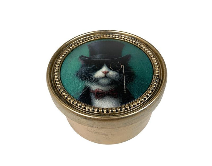 Photo n°2 du produit Boite noir et doré chat aristo 12x7.5cm-843BTE-0