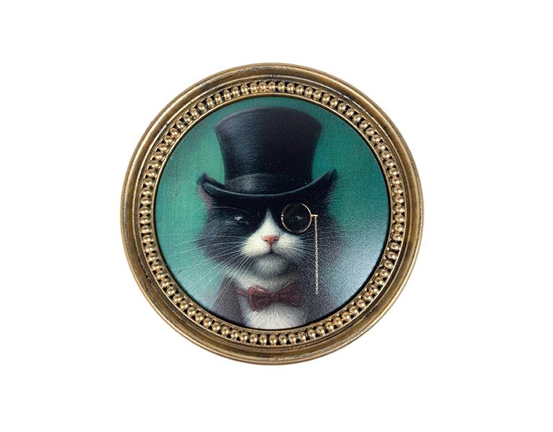 Photo n°3 du produit Boite noir et doré chat aristo 12x7.5cm-843BTE-0