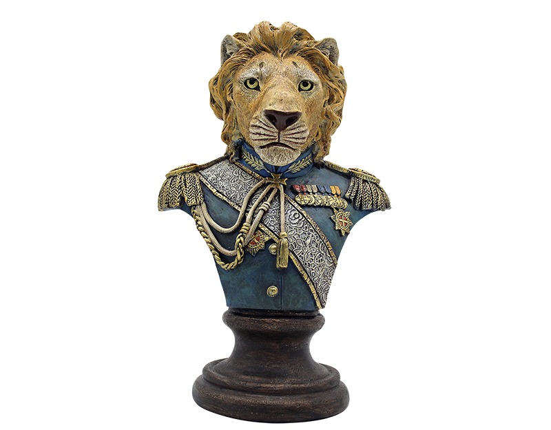 Photo n°1 du produit Buste lion colonel 19x13.5x29cm-ST63T29-0
