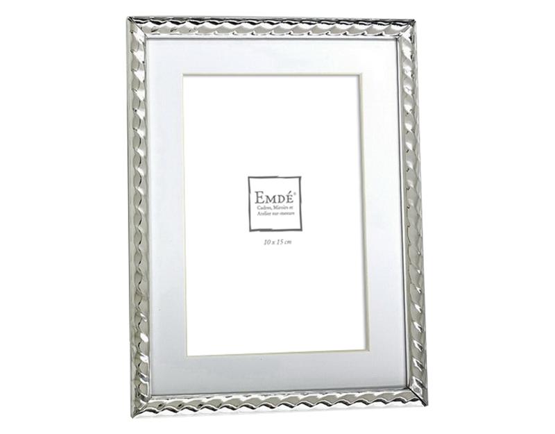 Photo n°1 du produit Cadre métal argent tortillons 15x20cm-405T20-0