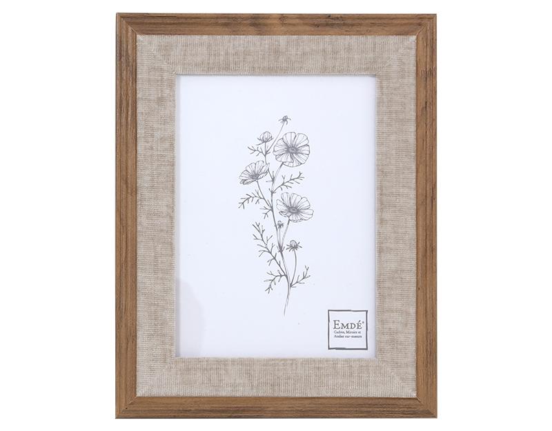 Photo n°1 du produit Cadre photo velours beige 13x18cm-614T18-0