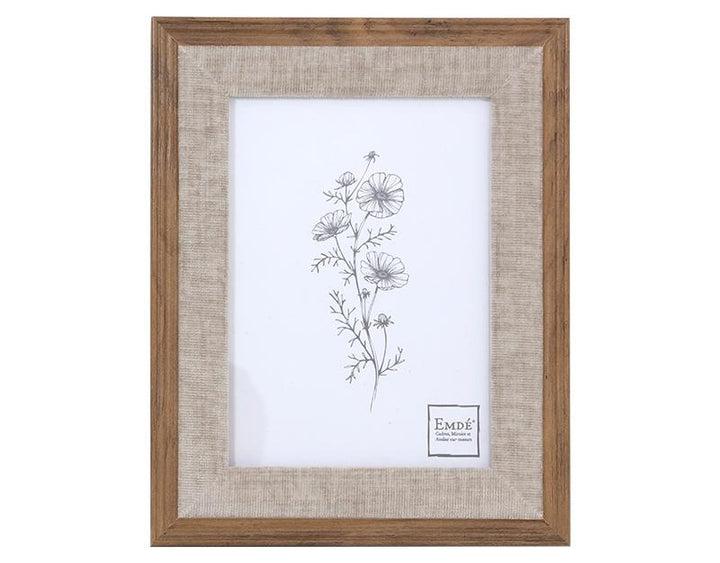 Photo n°1 du produit Cadre photo velours beige 13x18cm-614T18-0