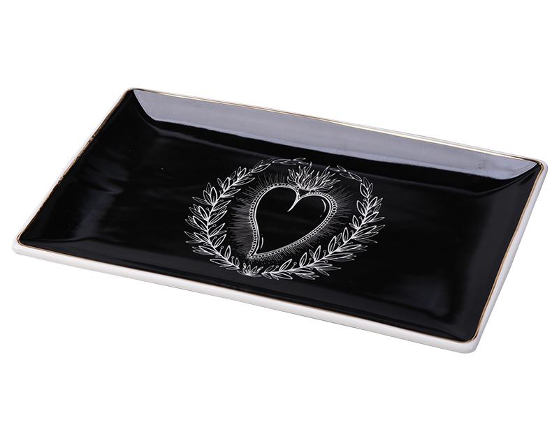 Photo n°1 du produit Coupelle céramique fond noir ex-voto 25x16,5cm-564T25-0