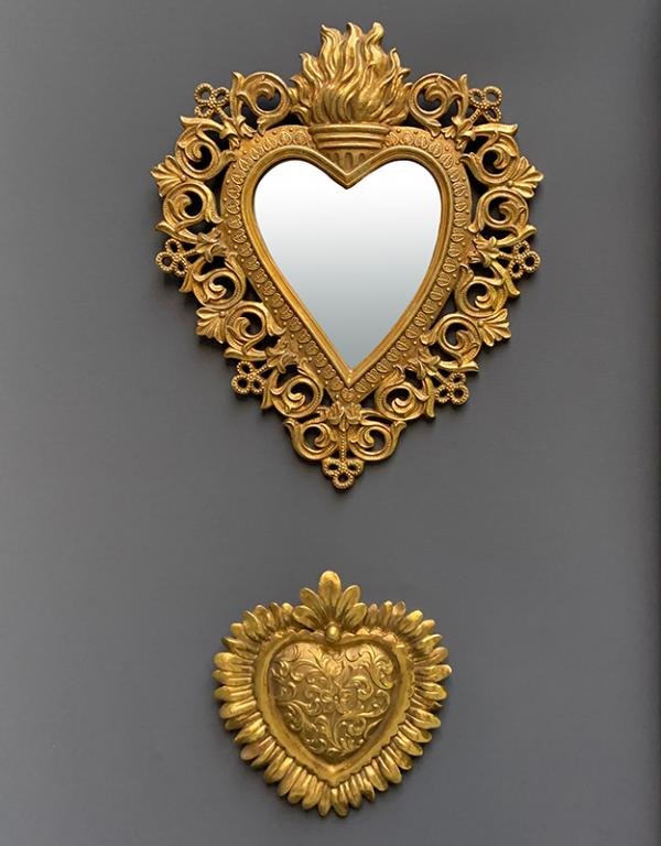 Photo n°2 du produit Déco miroir ex-voto coeur 24.8x29.8cm-931T29-0