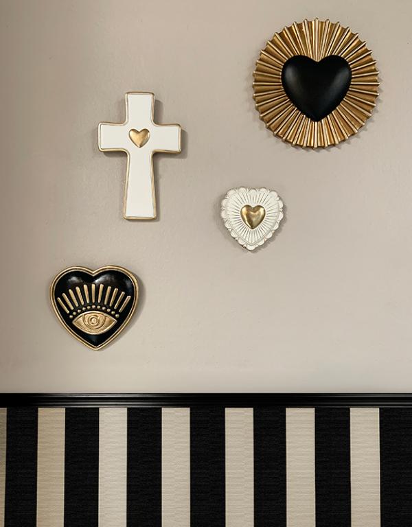 Photo n°2 du produit Déco murale coeur noir soleil 15.5cm-653NT15-0