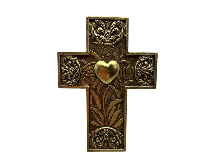Photo n°1 du produit Déco murale croix dorée 9,5x13cm-408T13-0