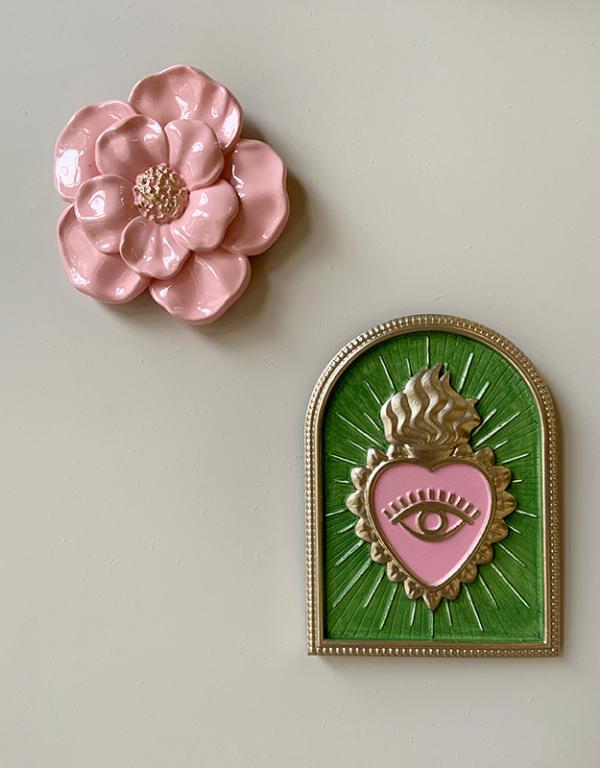 Photo n°2 du produit Déco murale cœur œil 15x20cm-810T20-0