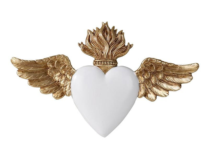 Photo n°1 du produit Déco murale ex-voto ailes blanc et doré 16x10cm-994T16-0