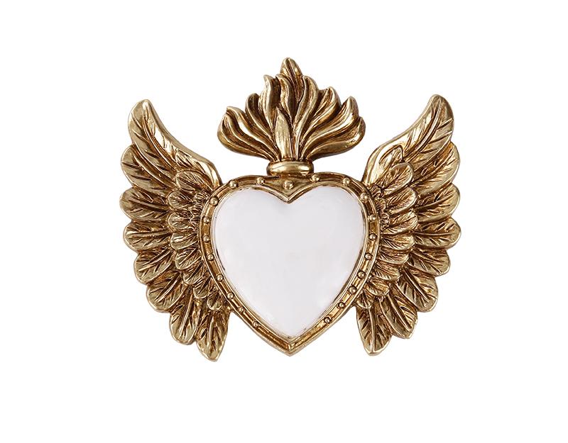 Photo n°1 du produit Déco murale ex-voto blanc ailes 9.8x8.7cm-550T09-0