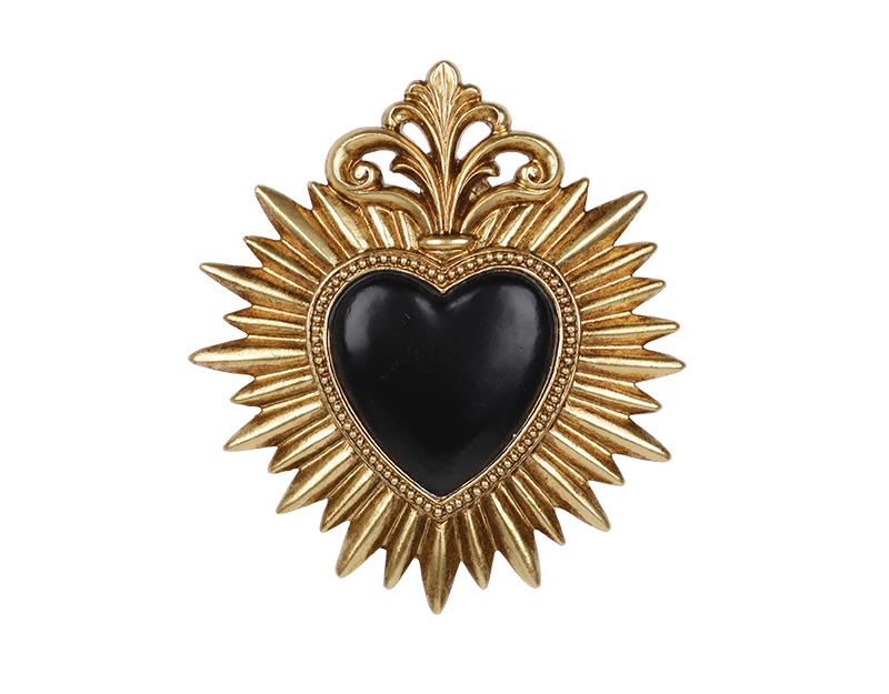 Photo n°1 du produit Déco murale ex-voto coeur noir 9.4x10.5cm-552T10-0