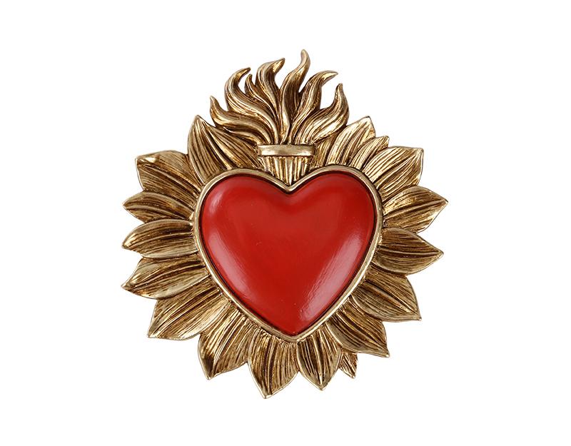 Photo n°1 du produit Déco murale ex-voto coeur rouge 11x12cm-551T12-0