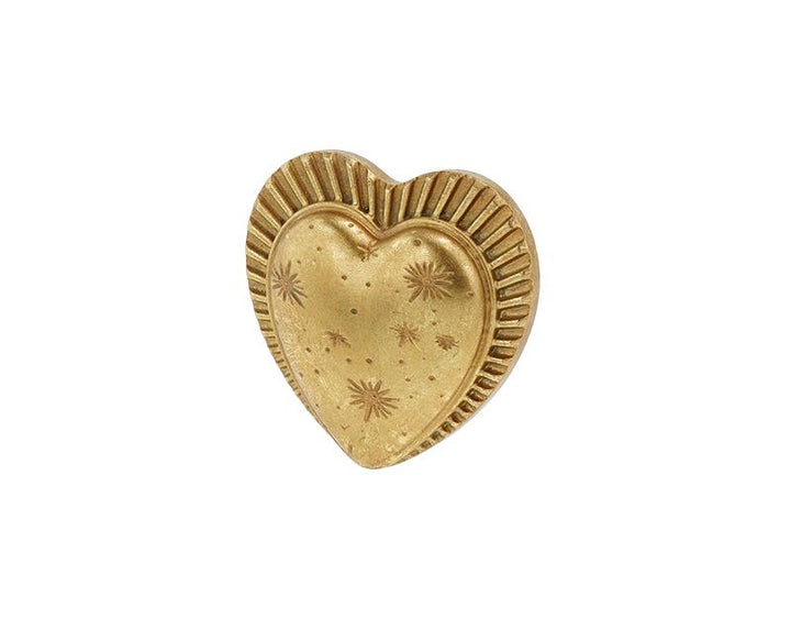 Photo n°2 du produit Déco murale ex-voto coeur étoiles doré 8x8cm-917T08-0