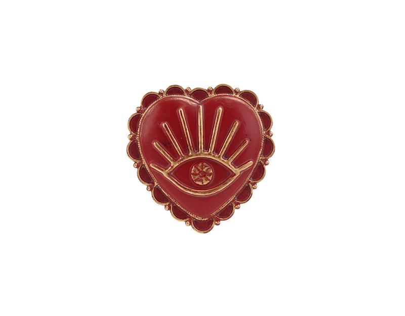 Photo n°1 du produit Déco murale ex-voto oeil rouge 8x8cm-918T08-0